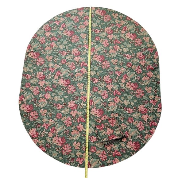 VTG Handmade Autumnal Leaf Print Artisan Oblong Tablecloth and 6 Napkins NEW - Picture 4 of 10